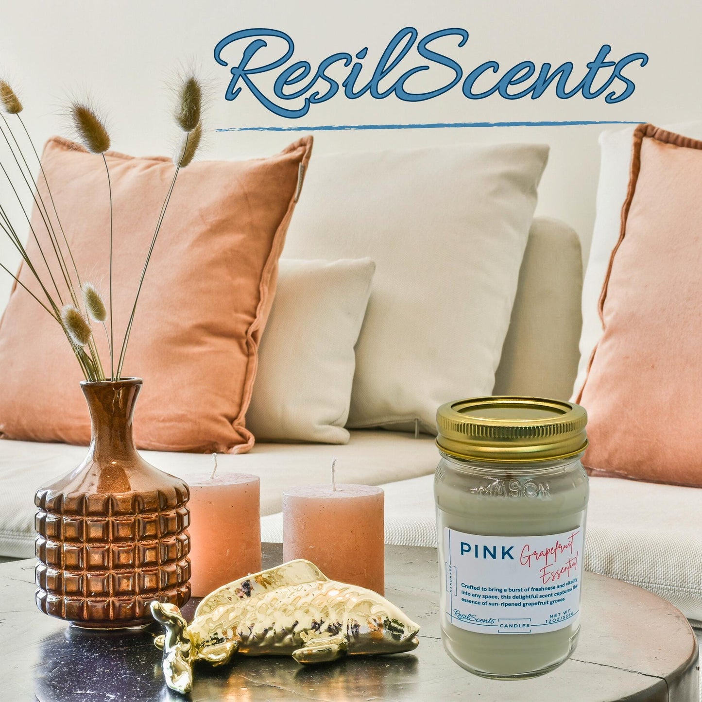 Pink Grapefruit Peace Candle – Refreshing & Light | A Cheery Spring Candle