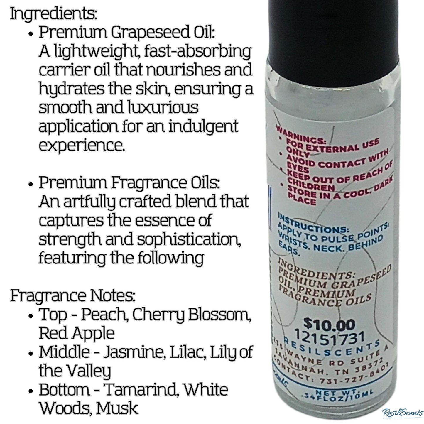 Enchanted Roll-On Oil – Cherry Blossom, Peach & White Jasmine (10 ml)